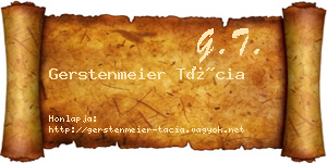 Gerstenmeier Tácia névjegykártya